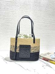 Loewe Small Basket Bag In Natural and Black Color- 27x20x10cm - 3