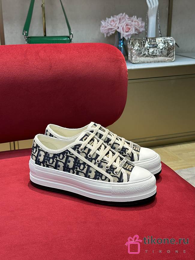 Dior Walk'n'Dior Sneaker With Dark Blue Pattern - 1