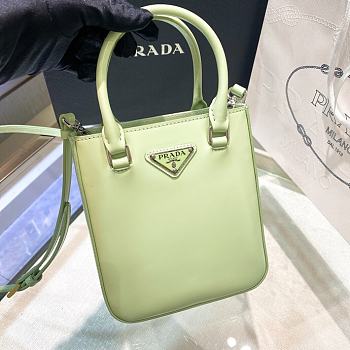 Prada Small Triangle Plaque Tote - 17.5cm