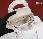 Dior Lady Himalayan With Silver Hardware - 17x15x7cm - 4