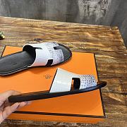 Hermes Men Slippers Crocodile Patterns  - 3