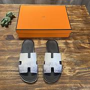 Hermes Men Slippers Crocodile Patterns  - 5