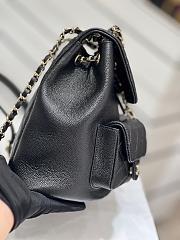 Chanel Black Backpack Larger Size 20x21x11cm - 4