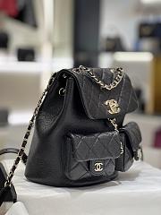 Chanel Black Backpack Larger Size 20x21x11cm - 3