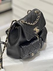 Chanel 23A Duma Backpack Small Caviar Black - 17x17x9cm - 2