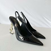 Saint Laurent Opyum 110mm Slingback Pumps Black - 4