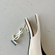 Saint Laurent Opyum 110mm Slingback Pumps White - 2