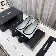 Chanel Ballet Flats In Black And White Leather  - 1