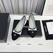 Chanel Ballet Flats In Black And White Leather  - 5