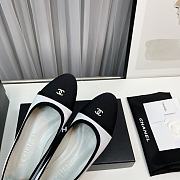 Chanel Ballet Flats In Black And White Leather  - 4