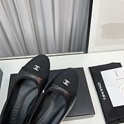 Chanel Ballet Flats In Black Leather - 3