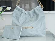 Chanel 22 Light Blue Handbag In Large Size - 39×42×8cm - 1