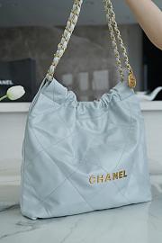 Chanel 22 Light Blue Handbag In Large Size - 39×42×8cm - 3