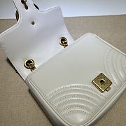 Gucci GG White Marmont Shoulder Bag - 18x15x8cm - 5