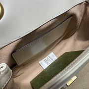 Gucci GG White Marmont Shoulder Bag - 18x15x8cm - 4