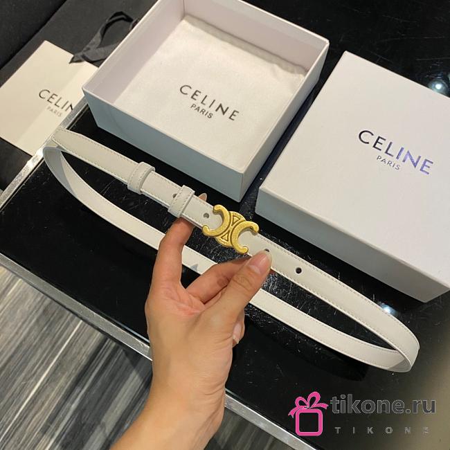 Celine Triomphe Belt In Taurian Leather 1.8cm  - 1