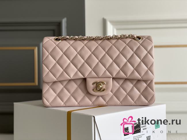 Chanel Classic Pink Caviar Leather V996416 - 25.5x15.5x6.5cm - 1