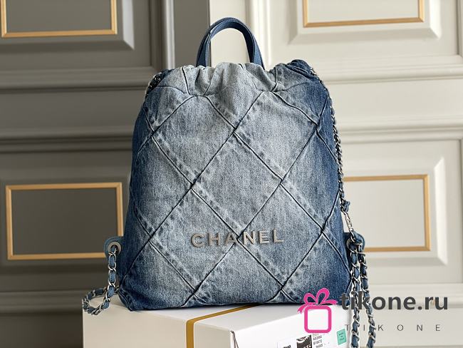 Chanel 22 Denim Backpack V996426 - 34x29x10.5cm - 1