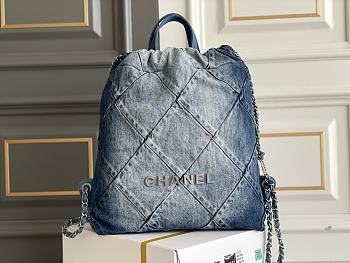 Chanel 22 Denim Backpack V996426 - 34x29x10.5cm