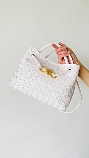 Bottega Veneta Small Andiamo Intrecciato White - 25x22x10.5cm - 1