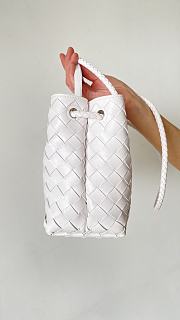 Bottega Veneta Small Andiamo Intrecciato White - 25x22x10.5cm - 2