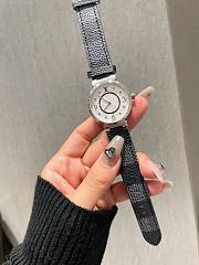 Louis Vuitton Silver Tambour Slim Monogram 34MM 02 - 1