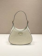 Prada Fabric and leather shoulder bag In White and Tan Color - 27x19x5cm - 1