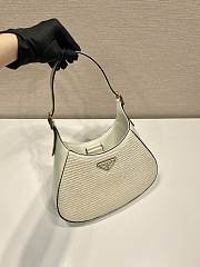 Prada Fabric and leather shoulder bag In White and Tan Color - 27x19x5cm - 3