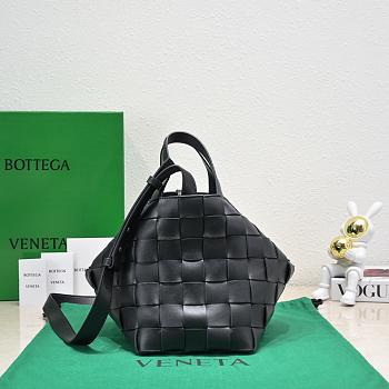 Bottega Veneta Bowling Cassette Black Leather - 28x21x16cm