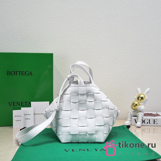 Bottega Veneta Bowling Cassette White Leather - 28x21x16cm - 1