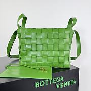 Bottega Veneta Bowling Cassette Green Leather - 28x21x16cm - 3