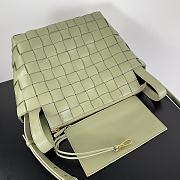 Bottega Veneta Bowling Cassette Light Green Leather - 28x21x16cm - 3