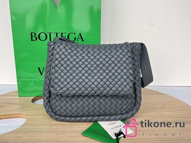 BV Grey Cobble Shoulder Bag A569330 - 26x21x9cm - 1