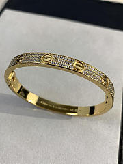 Catier Gold Love and Pave-Diamond Bracelet - 1