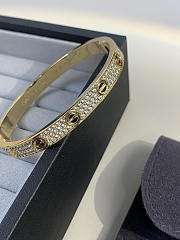 Catier Gold Love and Pave-Diamond Bracelet - 3