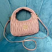 Miumiu A561226 Wander Matelassé Light Pink Shoulder Bag - 23x13x7cm - 1