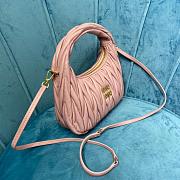 Miumiu A561226 Wander Matelassé Light Pink Shoulder Bag - 23x13x7cm - 4