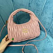 Miumiu A561226 Wander Matelassé Light Pink Shoulder Bag - 23x13x7cm - 2