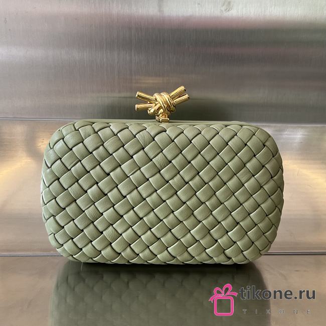 Bottega Veneta Green Metallic Leather A670826 - 20x12x5.5 - 1