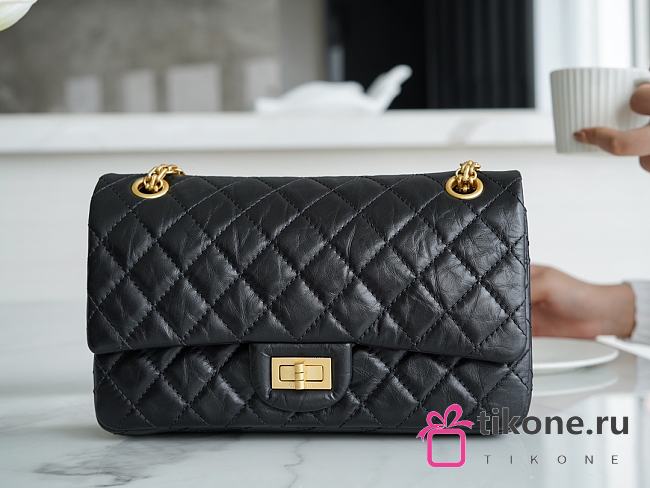 Chanel Aged Calfskin Quilted Reissure Flap - 24x16x7.5cm - 1