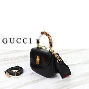 Gucci Small Bamboo 1947 In Black  Leather - 17x12x7.5cm - 5