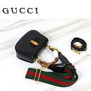 Gucci Small Bamboo 1947 In Black  Leather - 17x12x7.5cm - 2