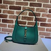 Gucci Jackie 1961 Emerald Green Leather Handbag - 28x19x4.5cm - 1