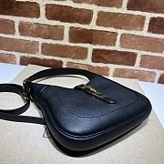 Gucci Jackie 1961 Black Leather Handbag - 28x19x4.5cm - 5