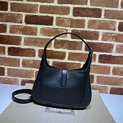 Gucci Jackie 1961 Black Leather Handbag - 28x19x4.5cm - 2