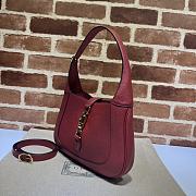 Gucci Jackie 1961 Red Leather Handbag - 28x19x4.5cm - 4