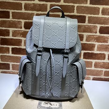 Gucci Men's Backpack In Grey Pattern - 34x41x12cm
