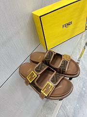 Fendi FF Baguette Zp Unisex Sandals - 5