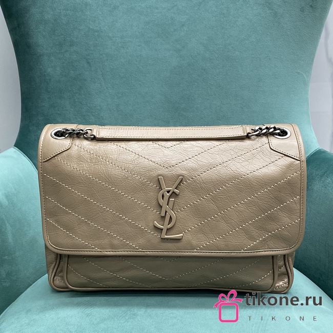 YSL Beige Medium Niki Shoulder Bag A495733 - 32x14x23cm - 1