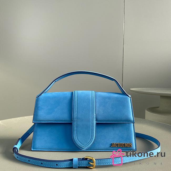 Jacquemus Blue Suede Le Bambino - 24x13x7cm - 1